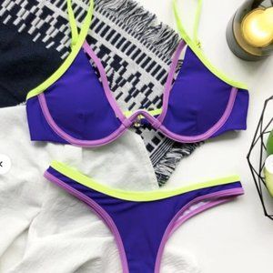 Neon Contrasted Swimsuit